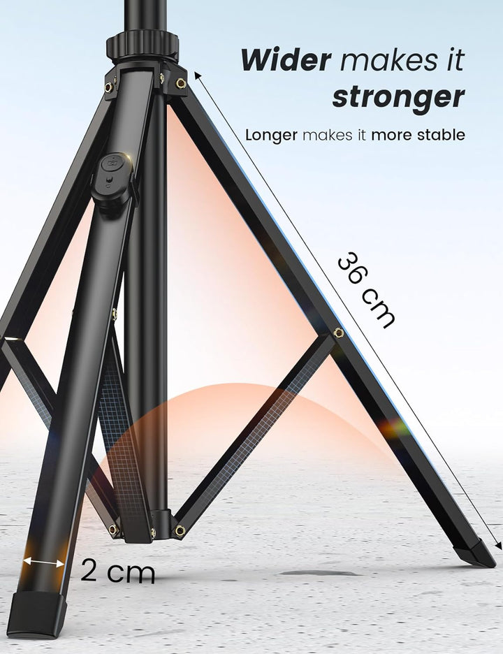 Handy-Stativ & Selfie Stick 180cm, YUMAZLA Verstärkte Stativ für Smartphone, Handystativhalter mit F