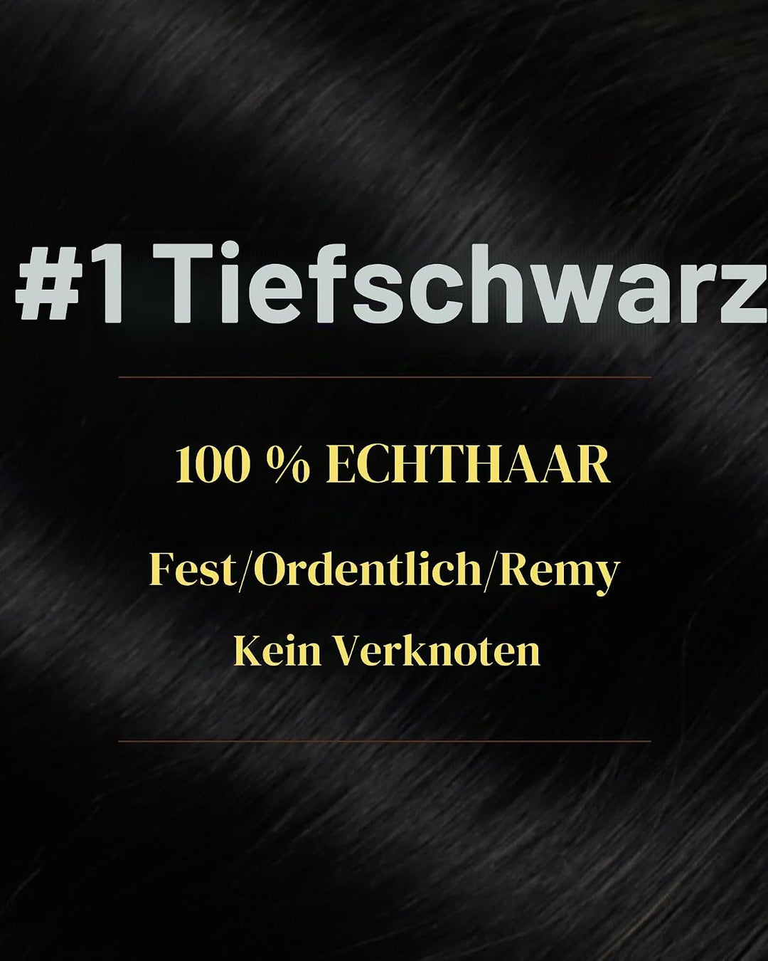 Hetto Microring Extensions Echthaar Schwarz 55CM Haarverlängerung Micro Loop Extensions Remy Extensi