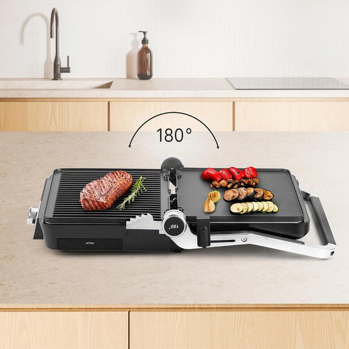 Ufesa Elektrogrill K2 2000W – Sandwichmaker, Elektrische Kochplatte und Grill, 180º Öffnung, LED-Anz
