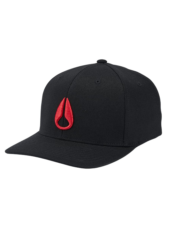 NIXON Herren Deep Down Ff Athletic Fit Hut S-M Black / Red, S-M Black / Red