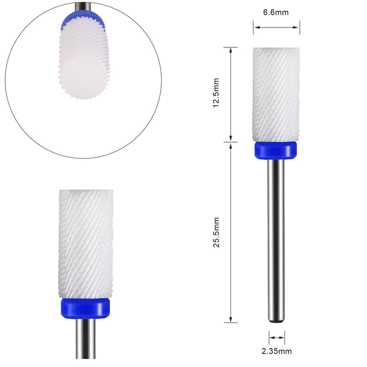 Nagelfräser elektrisch JSDA® 6MW Inkl Diamant 4x Bits Set und 1x Keramik Aufsatz Maniküre/Pediküre F