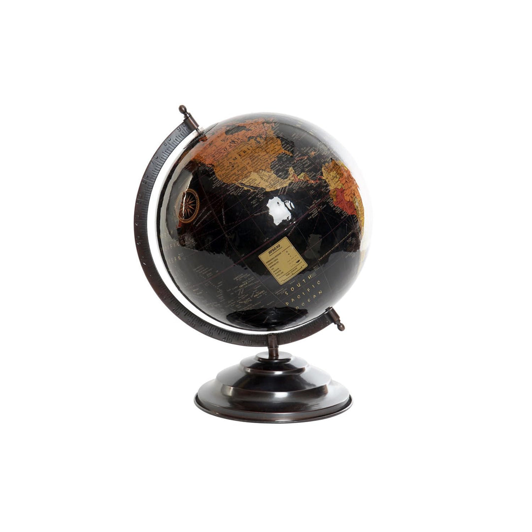 GLOBO TERRAQUEO PLASTICO HIERRO 25X25X35 25 NEGRO