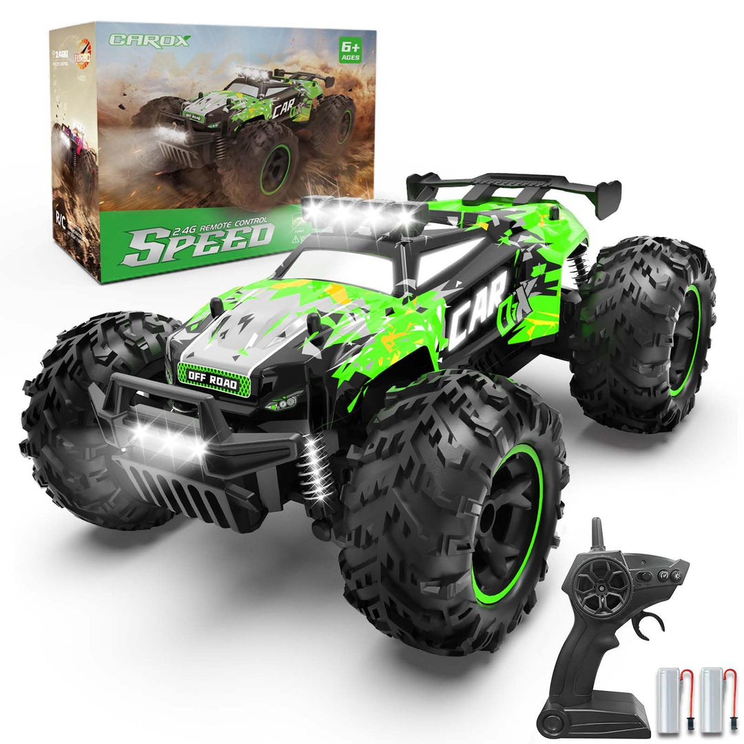 Carox Ferngesteuertes Auto,2.4 GHz 26 km/h RC Auto,1:18 Off Road Monstertruck mit Scheinwerfer und F