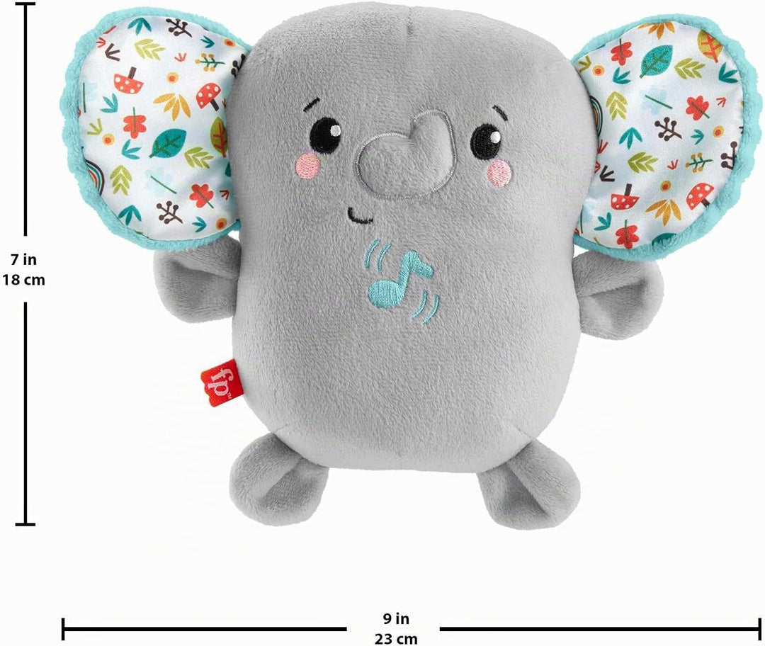 FISHER-PRICE Schlummer Elefant-Spieluhr - Plüschelefant mit beruhigender Vibration, bis zu 10 Minute