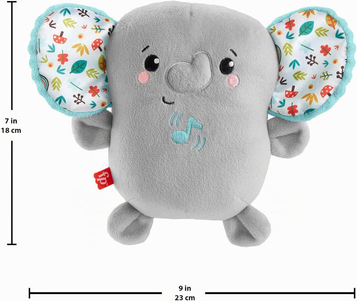 FISHER-PRICE Schlummer Elefant-Spieluhr - Plüschelefant mit beruhigender Vibration, bis zu 10 Minute