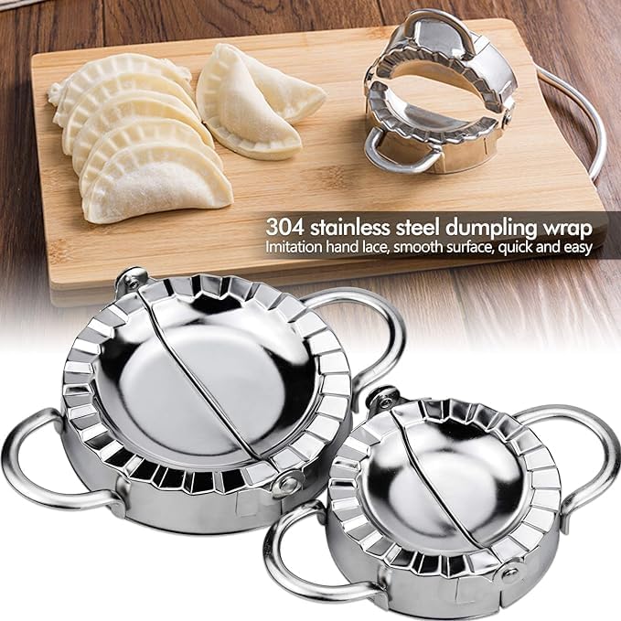 6 Stk Ravioli Dumpling Maker Former Cutter Set Edelstahl Raviolirad Ravioli Ausstecher Rund Teigtasc