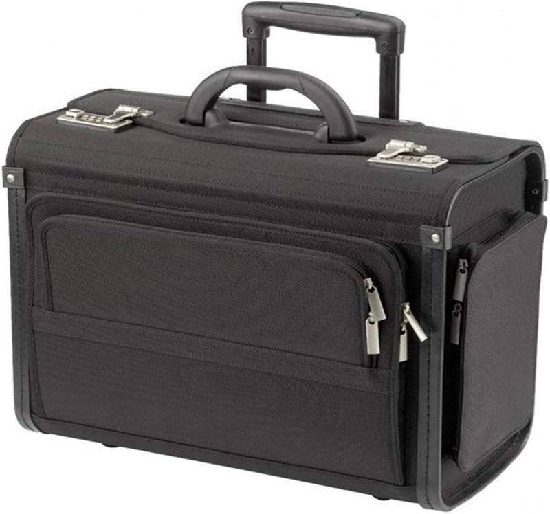 Pilotenkoffer Bowatex Aktenkoffer Business Koffer Trolley Nylon Schwarz 48 cm