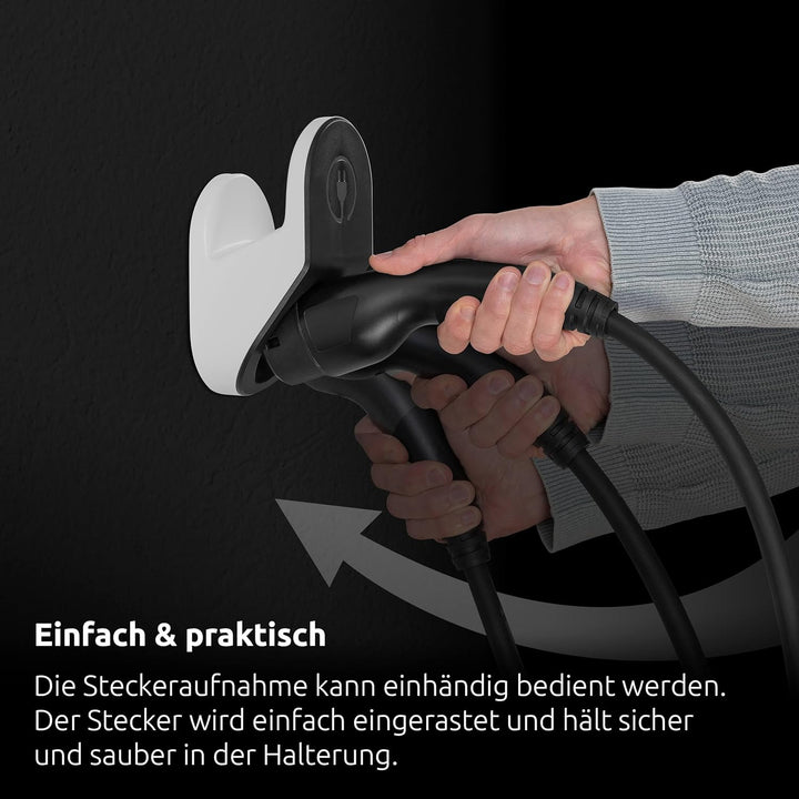 TechniSat TECHNIVOLT Kabel- und Steckerhalter Typ 2 (Wandhalterung für Ladekabel, Kabelaufhängung un