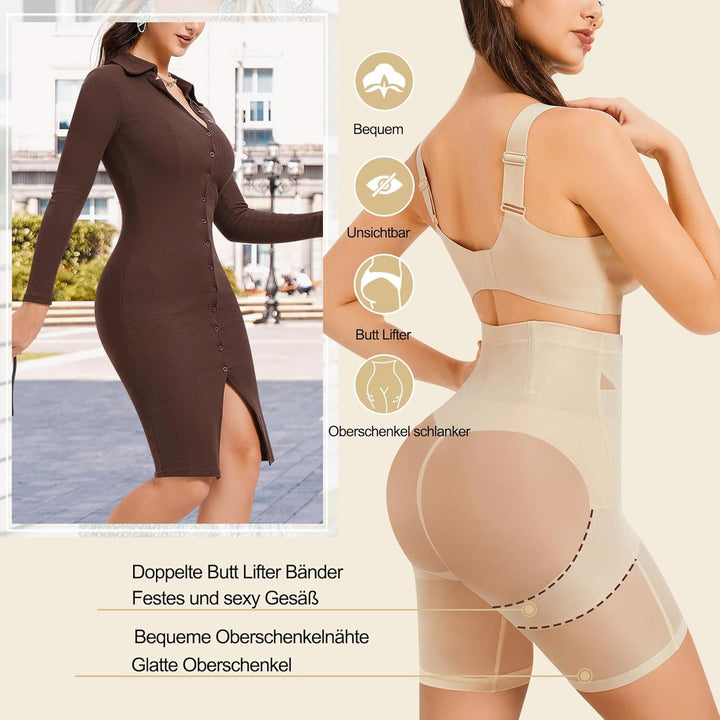 Gotoly Damen Shapewear Bauchweg Unterhose Formend Miederhose Hohe Taille Unterwäsche Miederpant Figu