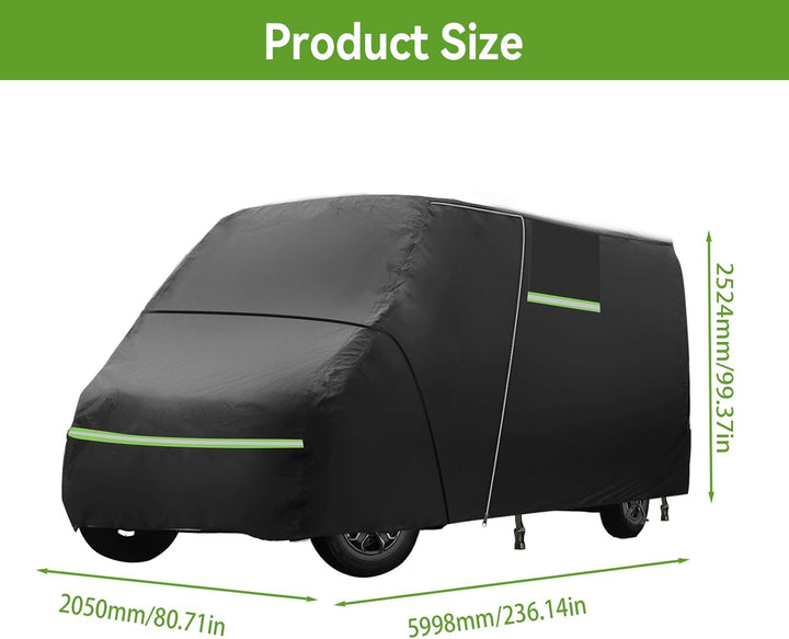 Vollgarage für FIAT Ducato 2006–2024, wasserdichte Wohnmobil-Abdeckung mit seitlichem Tür-Reissversc