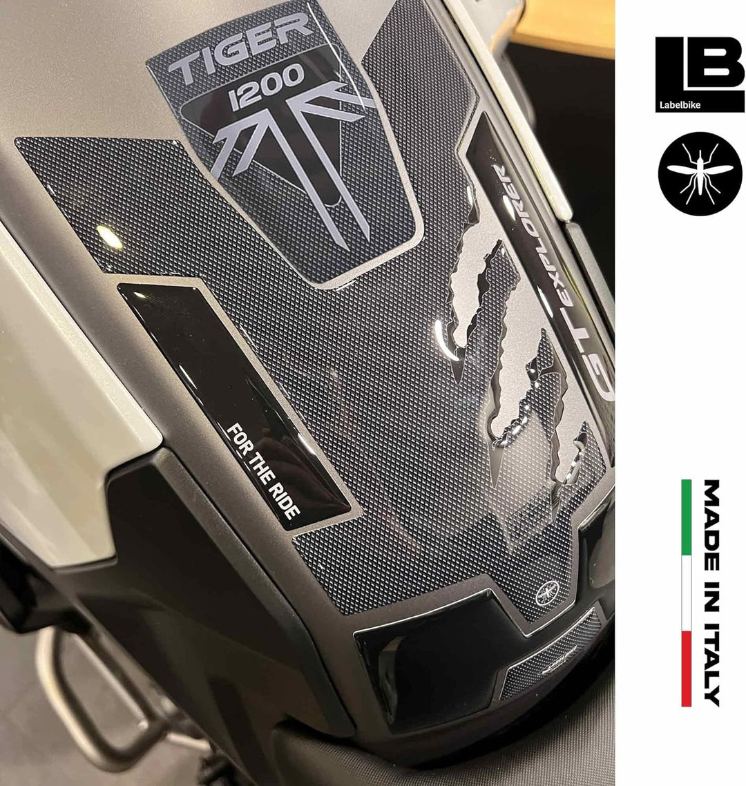 labelbike - 3D Aufkleber Kit für Motorrad-Tankpadschutz kompatibel mit Triumph Tiger 1200 GT Explore