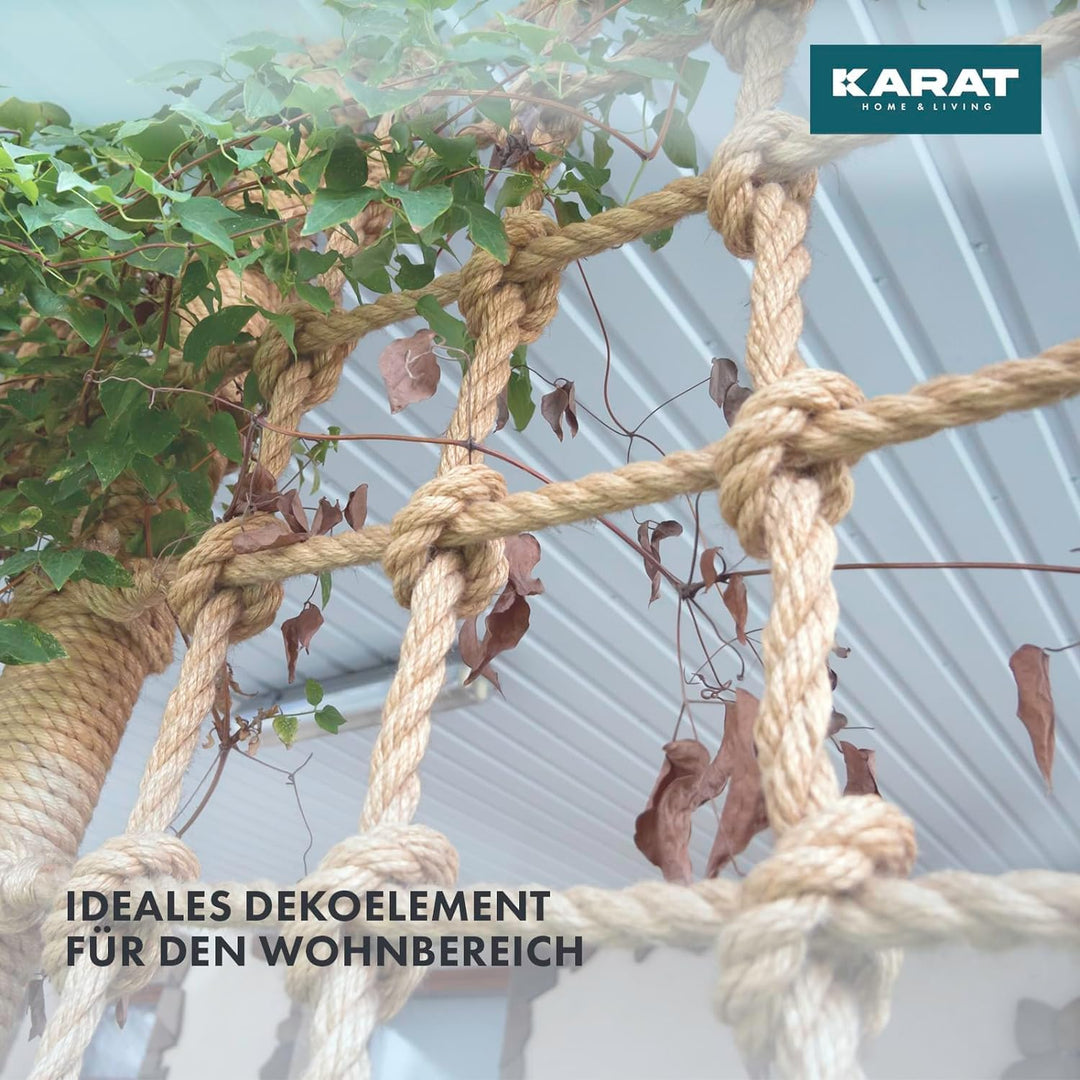 Floordirekt Juteseil 50m 14mm Dicke Juteschnur, Tau Seil aus 100% Natur Jute extra Starke Juteband S