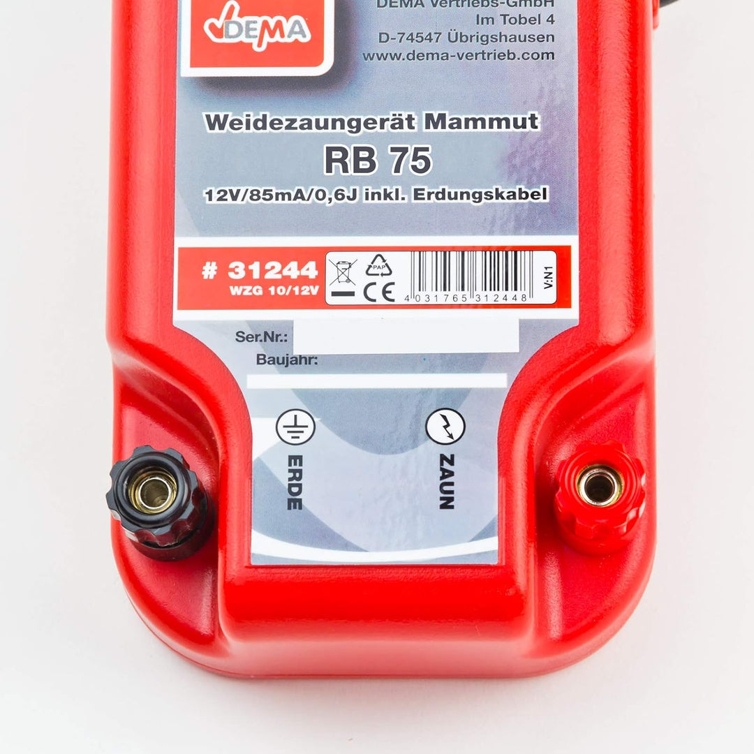 Weidezaungerät Elektrozaungerät Weidegerät Elektro Weide Zaun Mammut 12 Volt