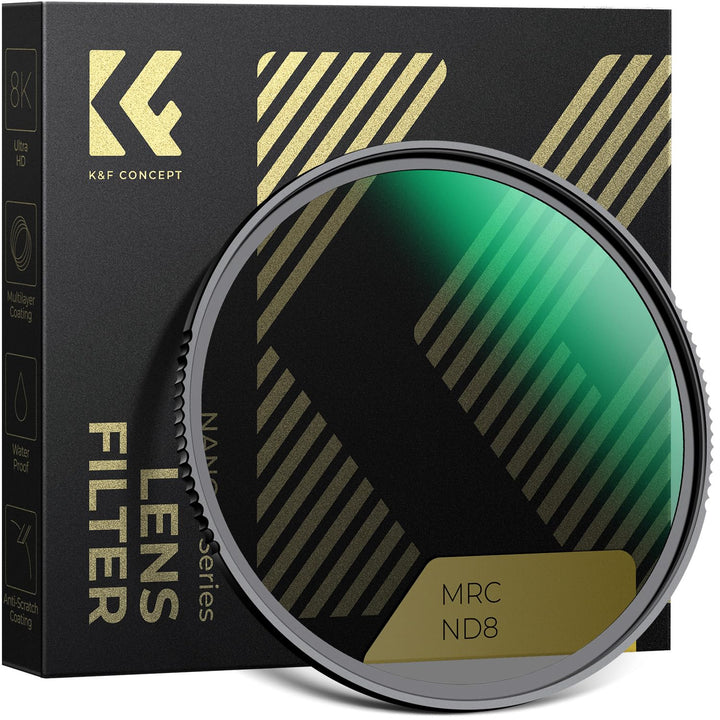 K&F Concept Nano-X Graufilter ND8 (3 Stop) 52mm ND Filter(0,9) aus optisches Glas