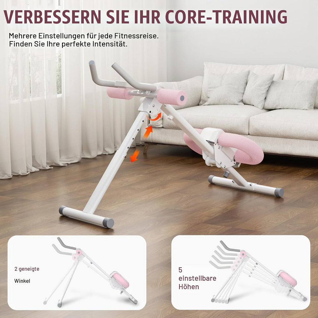 bauchtrainer für zuhause, Verstellbarer Bauchtrainer mit LCD-Monitor, zusammenklappbares Bauchmuskel