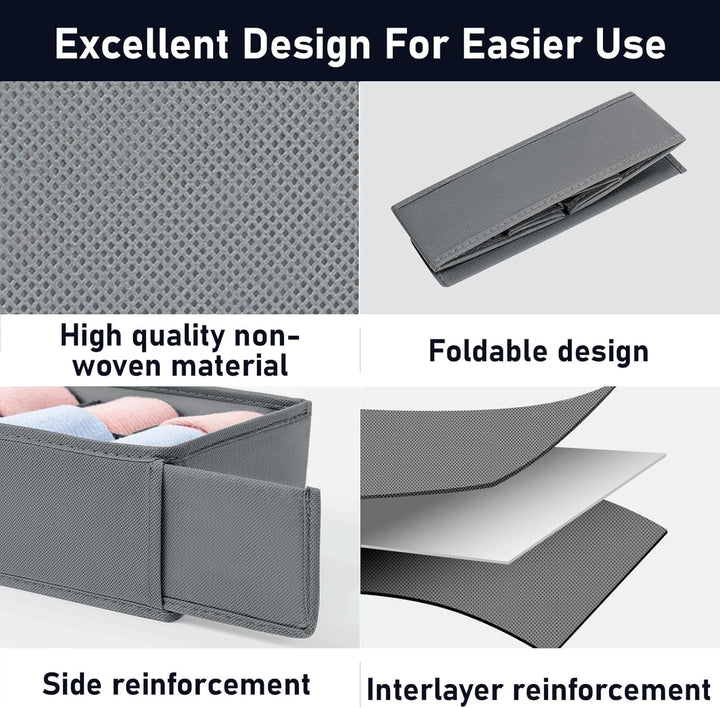 Homsorout Schubladen Organizer Kleiderschrank Organizer - Faltbare Aufbewahrungsbox Stoff Schubladen