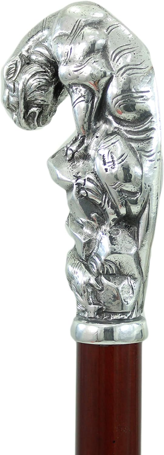 CAVAGNINI- Buchenholz-Spazierstock- Puma- anpassbare Farbe- Länge- Spitze