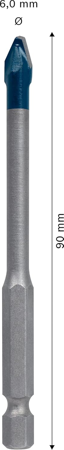 Bosch 1x EXPERT HEX-9 Hard Ceramic Bohrer (für Harte Fliesen, Weiche Fliesen, Ø 6,00 mm, Professiona