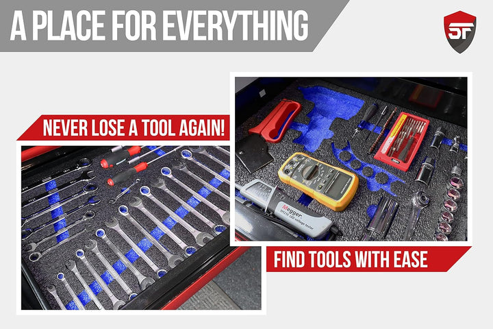 Shadow Foam Multi-Packs - Pack of 5: 600mm x 420mm x 30mm | Cut and Peel Foam für Werkzeugkästen, We