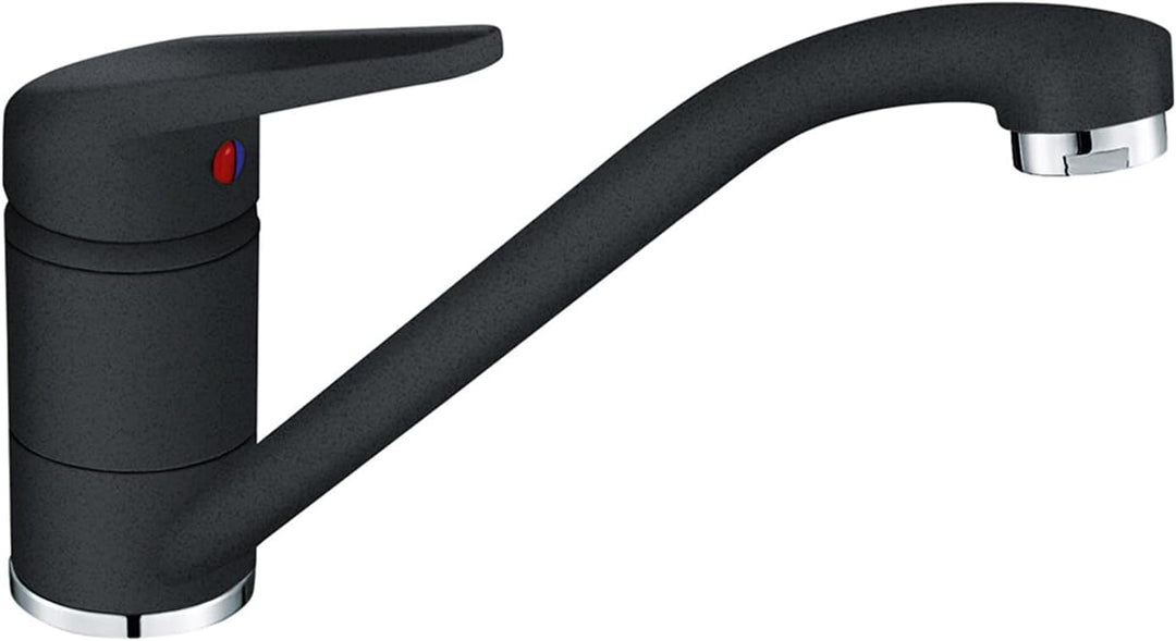FRANKE 115.0470.661 Armatur NOVARA-PLUS in ONYX mit schwenkbarem Festauslauf / Einhebelmischer mediu