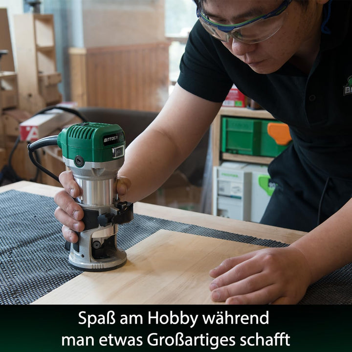 BATOCA Oberfräse Professional Kantenfräse für die Holzbearbeitung, 6 Variable Drehzahl, Elektrischer