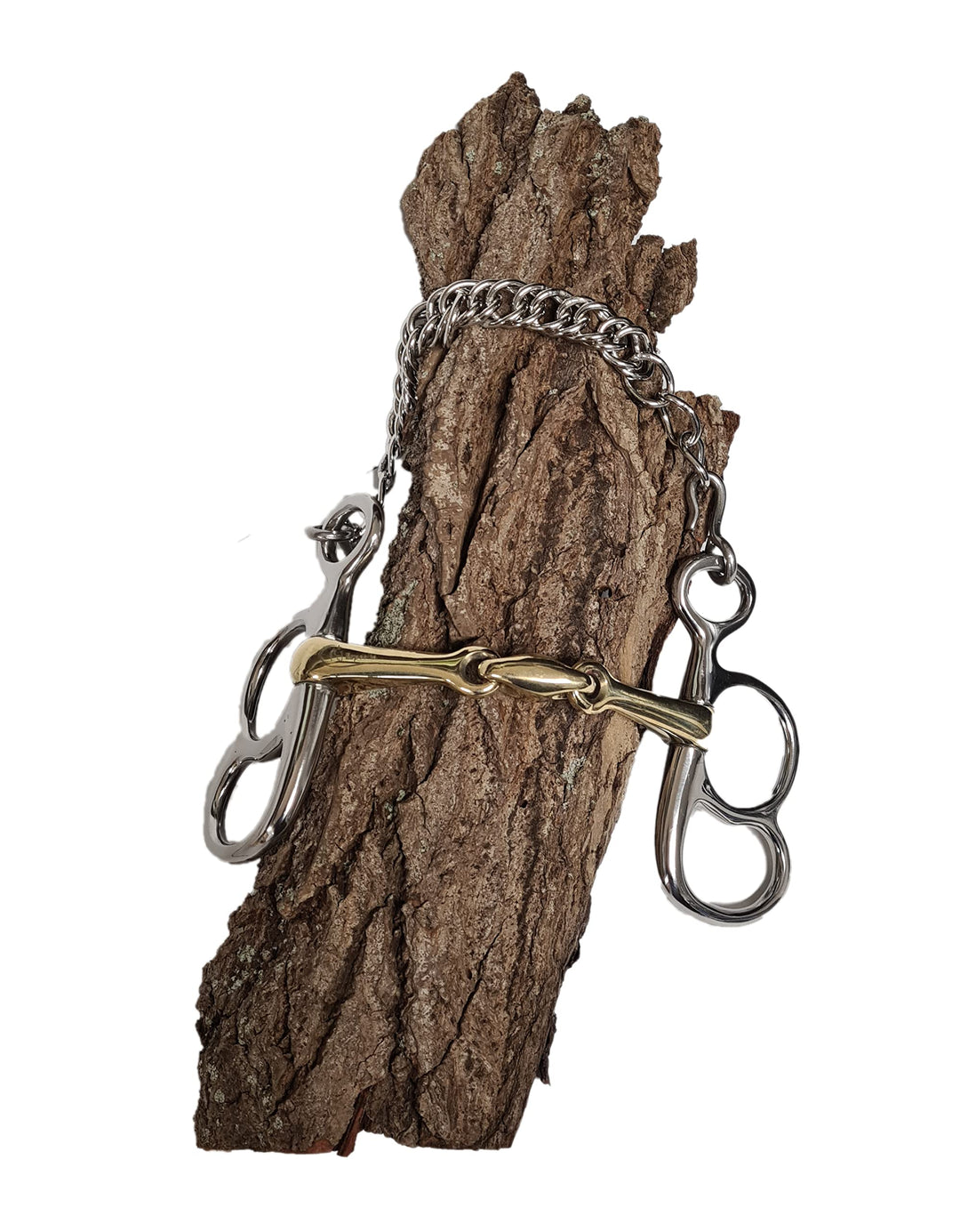 Esposita Postkandare mit 2 Ringen - doppelt gebrochen - Mundstück aus Messing Ringe aus Edelstahl (8