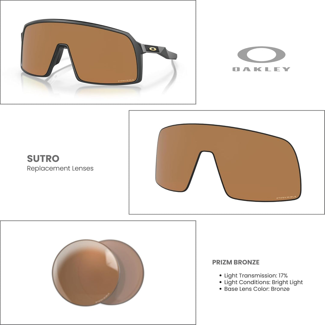 Oakley Original Sutro Ersatzgläser für Herren für Damen + Set mit Oakley Tasche + Designer iWear Pfl