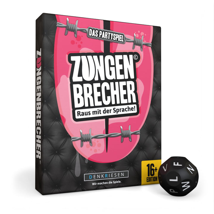 DENKRIESEN - Zungenbrecher© – Raus mit der Sprache! | Partyspiel | Ab 16 Jahren | 3-8 Spieler | Lust
