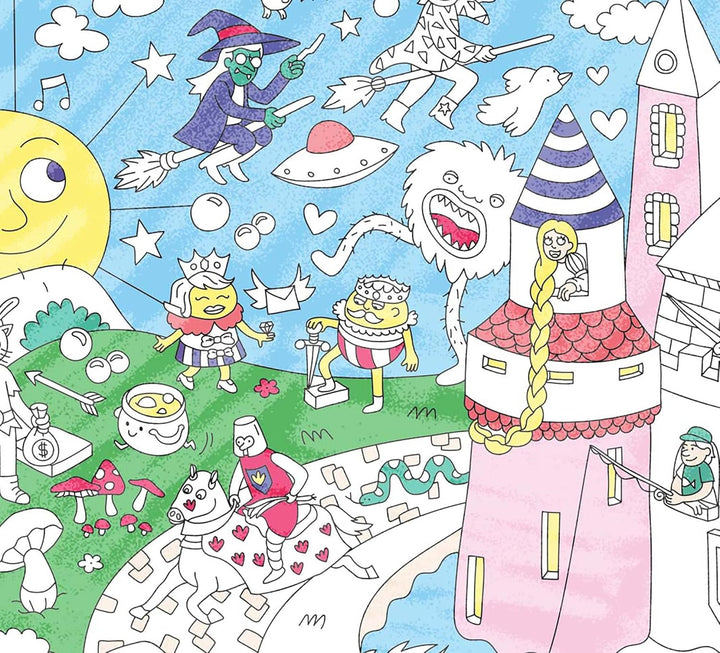 OMY Giant Coloring Poster 70 x 100, Magic 40,4 x 26 x 24 cm, 40,4 x 26 x 24 cm