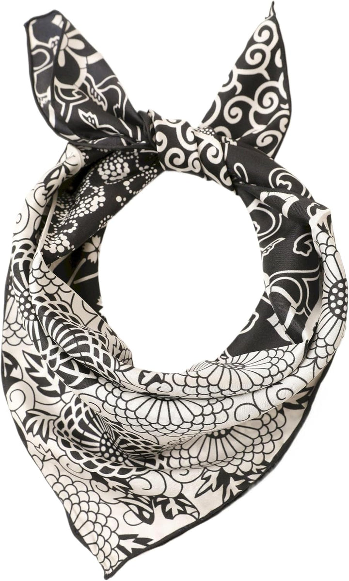 Herr Dame reine Seide Bandana handrolliertes SeidenHalstuch unisex Nickituch 53/53 cm, handgerollter