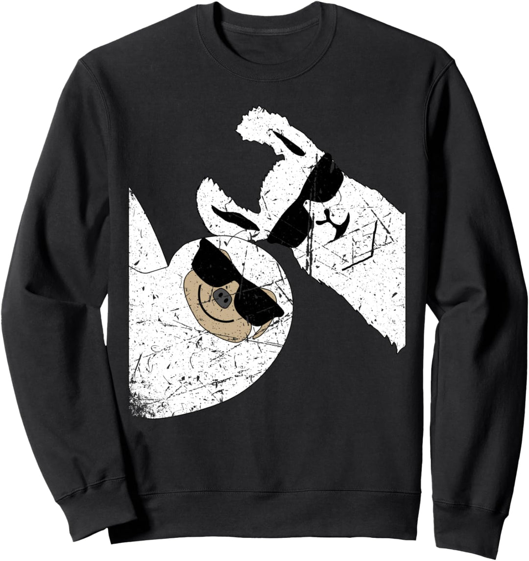 Lustiges Lama Alpaka Faultier Sloth Sweatshirt