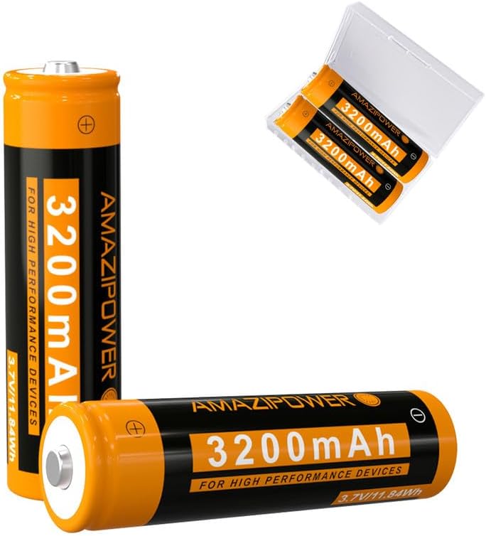 3,7 Volt Wiederaufladbarer Akku，3200mAh NiMH Batterie Hohe Kapazität Batterien für LED Stirnlampe,Fe