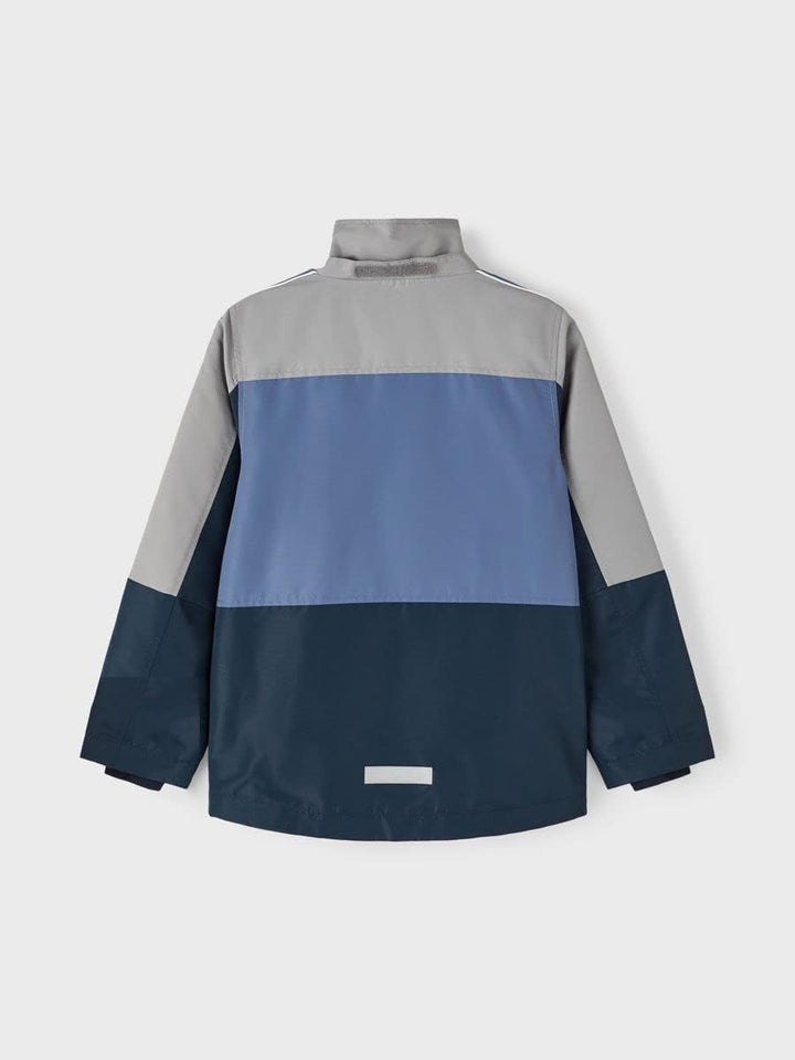 NAME IT Maxx Jacket Blue Block Männer Jacke grau/blau Streetwear 140 grau/blau, 140 grau/blau