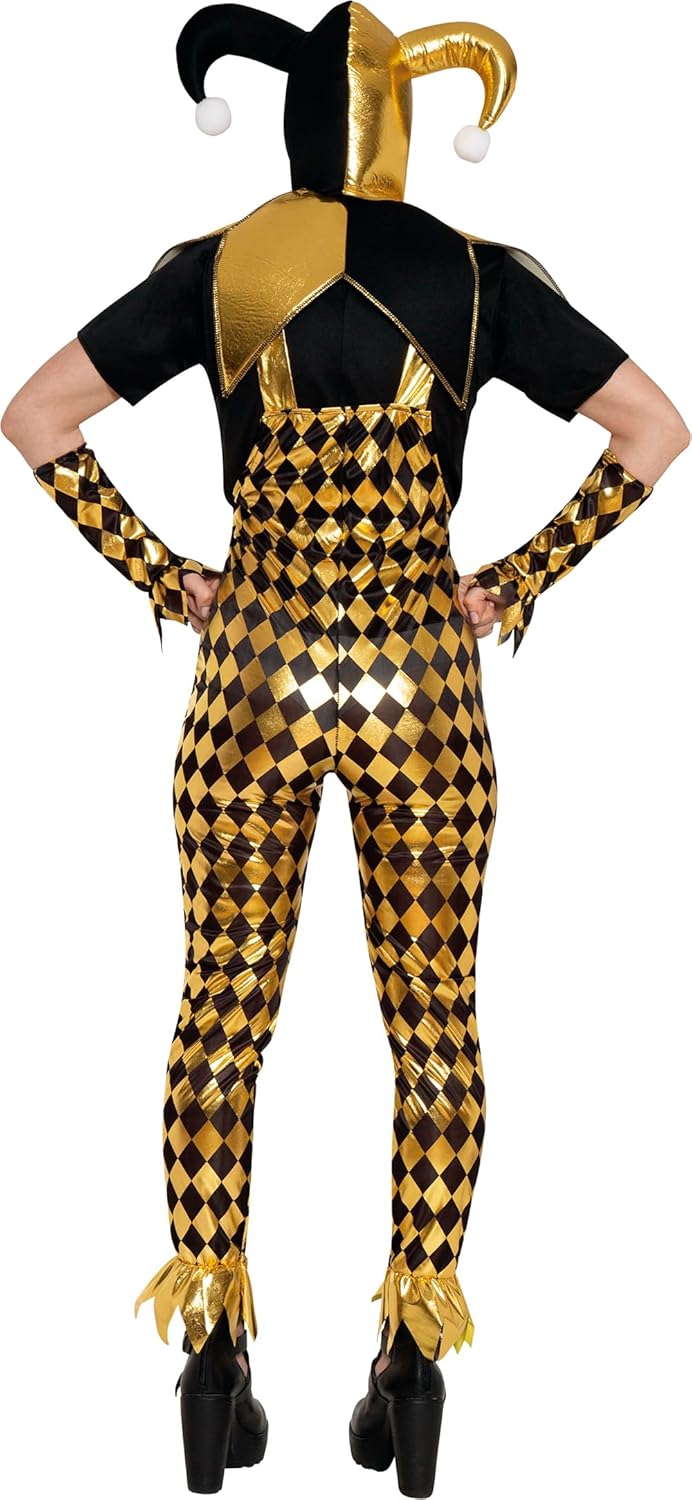 FIESTAS GUIRCA, S.L. Goldenes Harlekin Kostüm für Damen, L