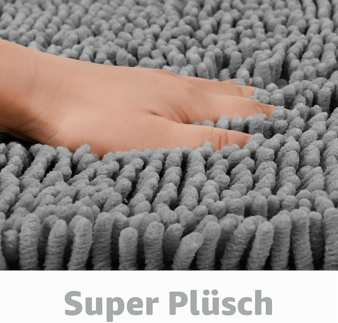 FCSDETAIL rutschfeste, Hochflor Badteppiche 60 x 90 cm, Maschinenwaschbare Badematte, Badvorleger mi