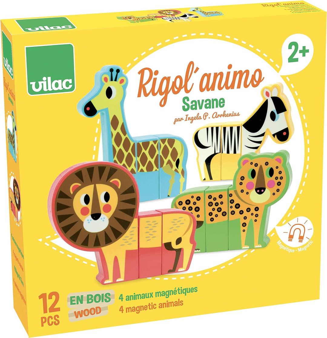 Vilac vilac7703 magnetisch Savannah Animals Set Tiere