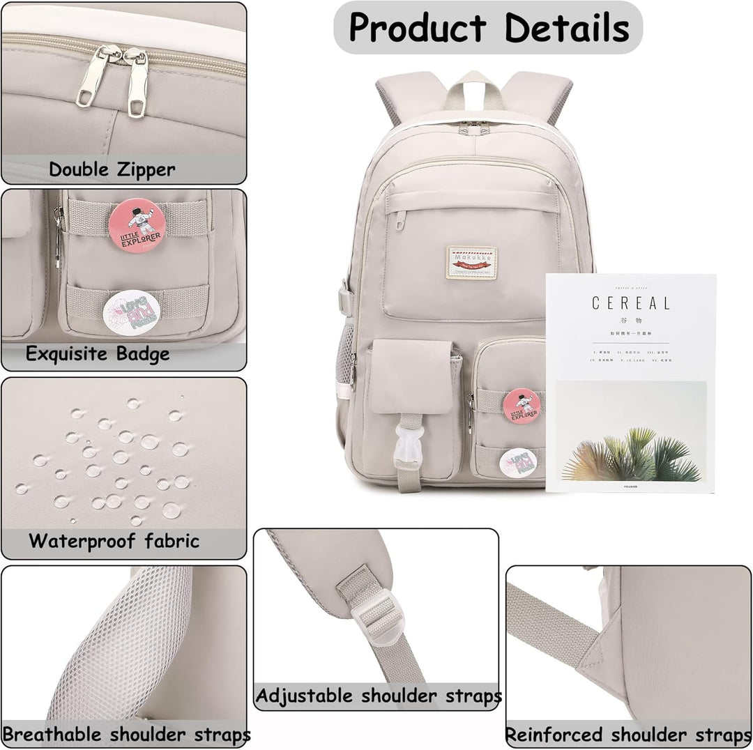 Rucksack Damen - Schulrucksack Mädchen Teenager, Cute Anime Bookbag Frauen Casual Daypack Anti-Theft