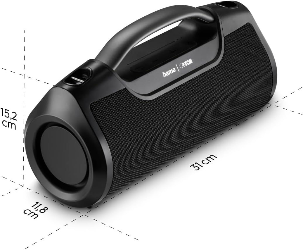 Hama Bluetooth Lautsprecher Outdoor 60W (wasserfest IPX6, 12 Stunden Akkulaufzeit, Pro Sound, Powerp