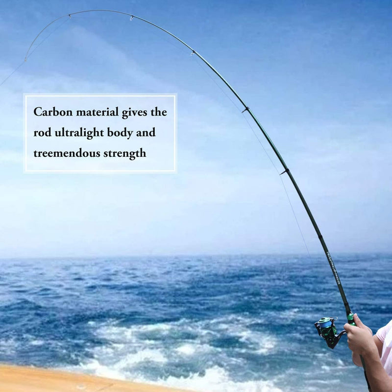 Sougayilang Fishing Rod Reel Combinations, 24 Ton Carbon Fiber, Portable Telescopic Fishing Rod Spin