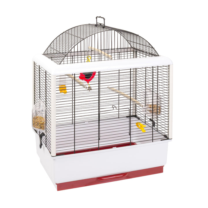 Ferplast Vogelkäfig Wellensittich Käfig Exotenkäfig, inkl. Vogelspielzeug, Vogel-Futternapf, Vogel-S