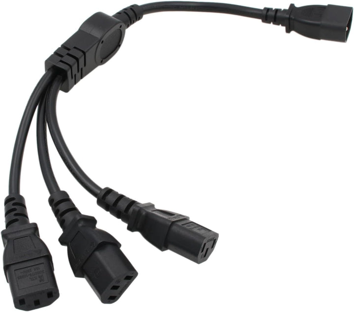 IEC320 Power Splitter Kabel Einzel C14 bis 3 x C13 10A 250V Verlängerungskabel 12 Zoll für UPS USV P
