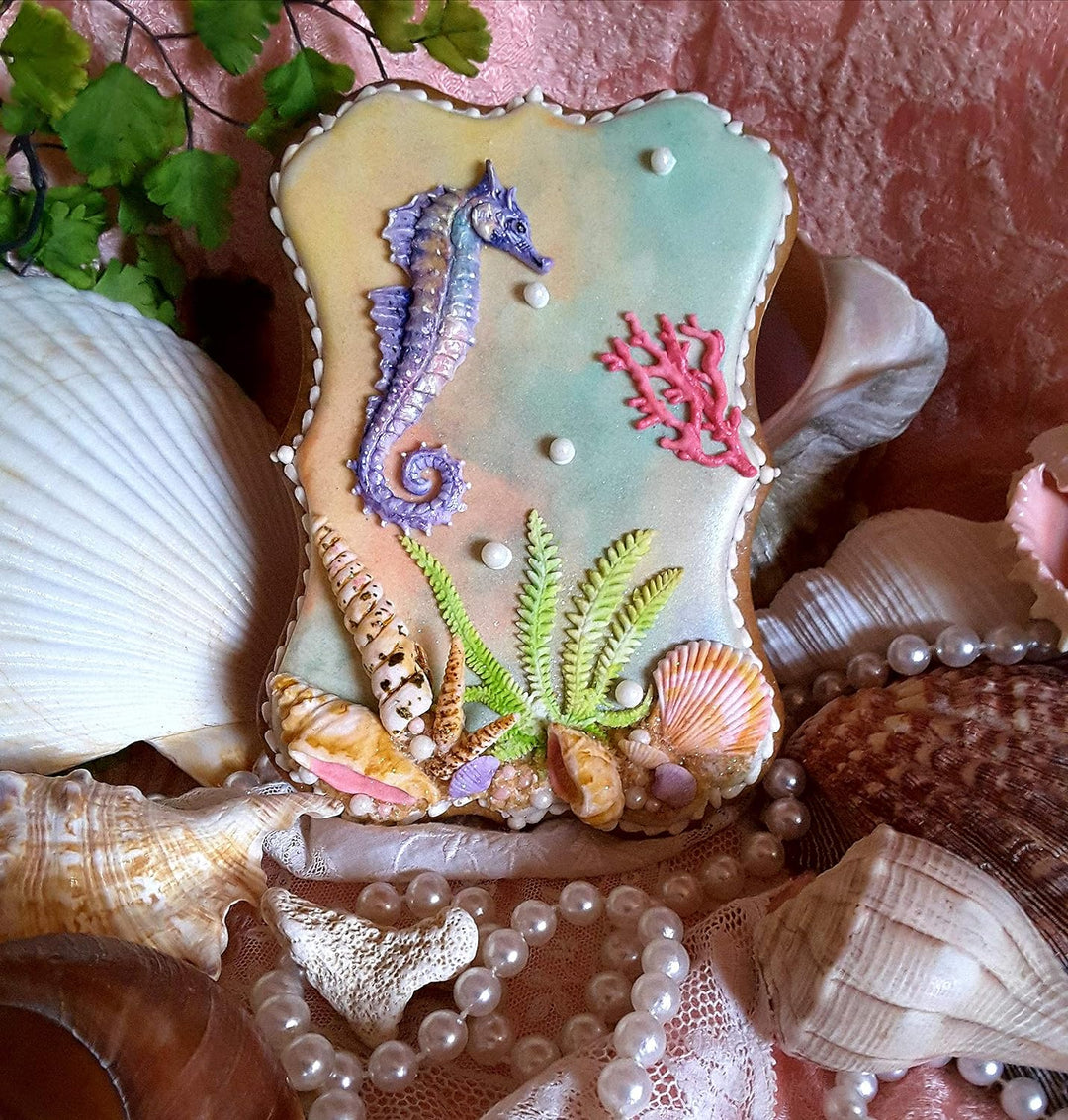 Seepferdchen Silikonform, Seaside Themed für Kuchen dekorieren, Sugarcraft, Bonbons und Lehm, Lebens