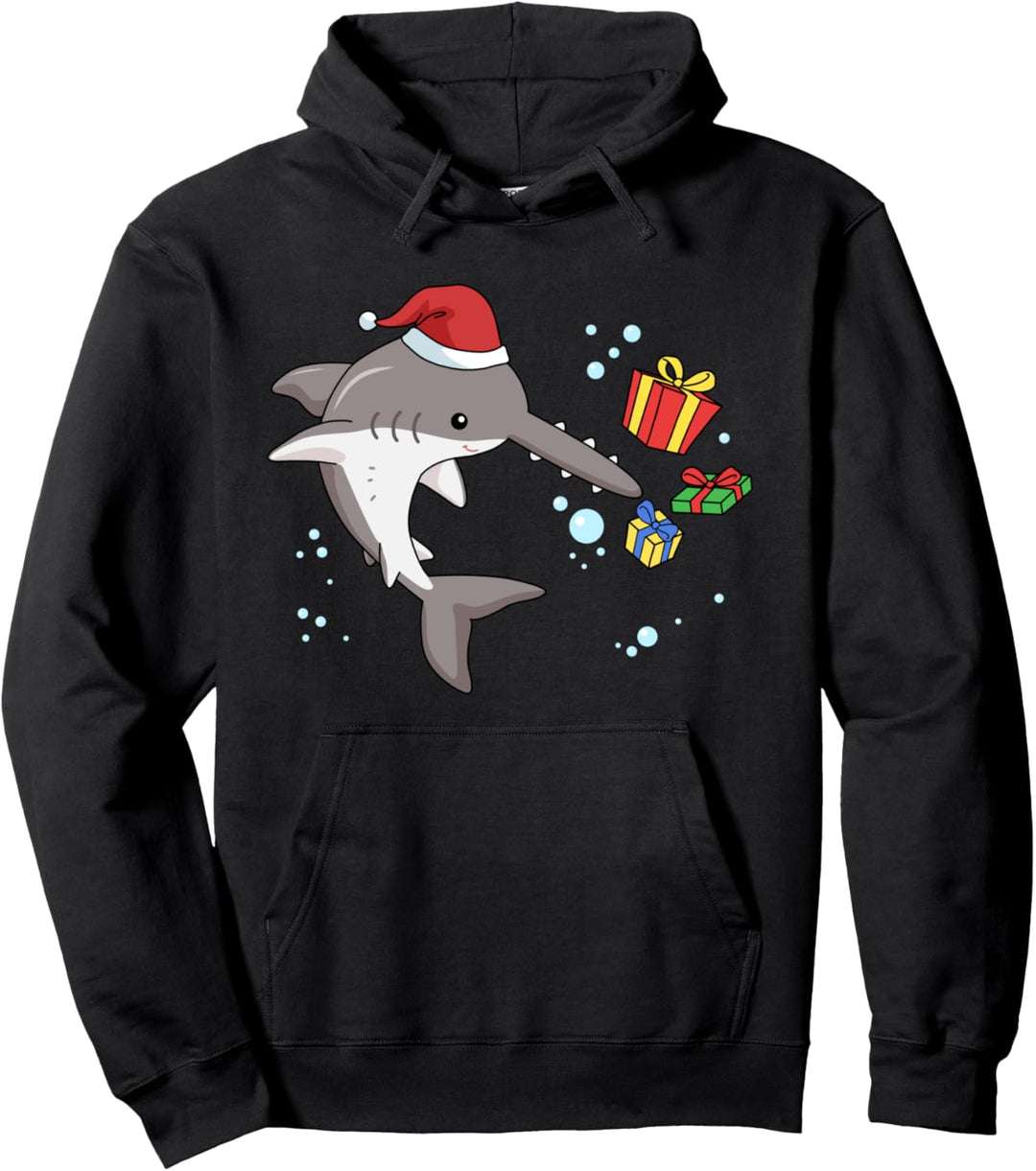 Weihnachten Hai Hoodie Sägehai Geschenk Sägefisch Pullover Hoodie
