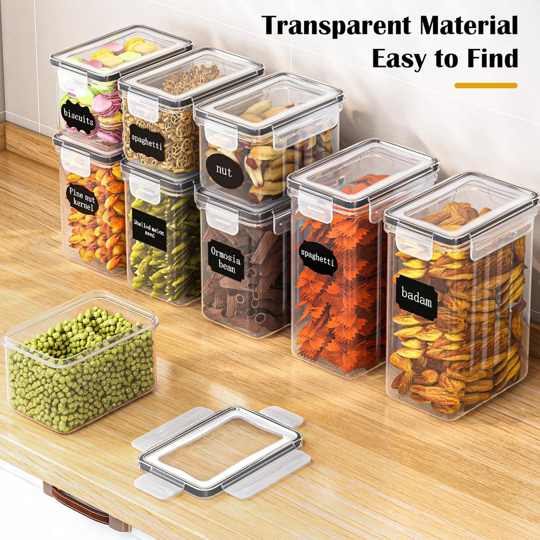 Food storage Vorratsdosen 24er Set – luftdichte Aufbewahrungsbox mit Deckel, Küchen Organizer für Me
