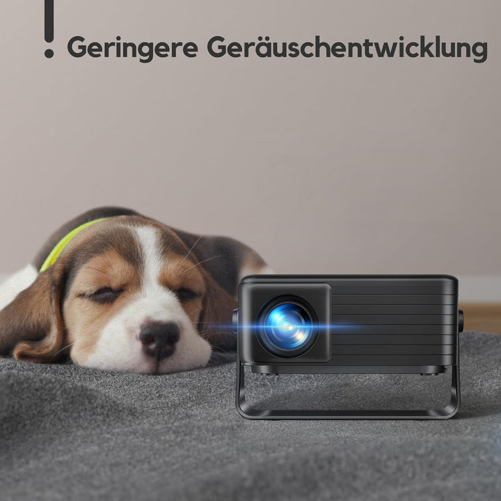 [Auto Keystone & 2026 Upgraded] AKIYO O1 Beamer Klein 1080P Unterstützt 360° Drehbar, 16000L Projekt