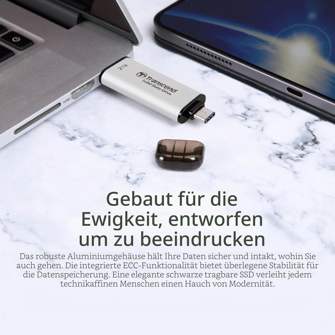 Transcend External SSD 1TB ESD310S USB Schwarz 3) 1TB, Schwarz 3) 1TB