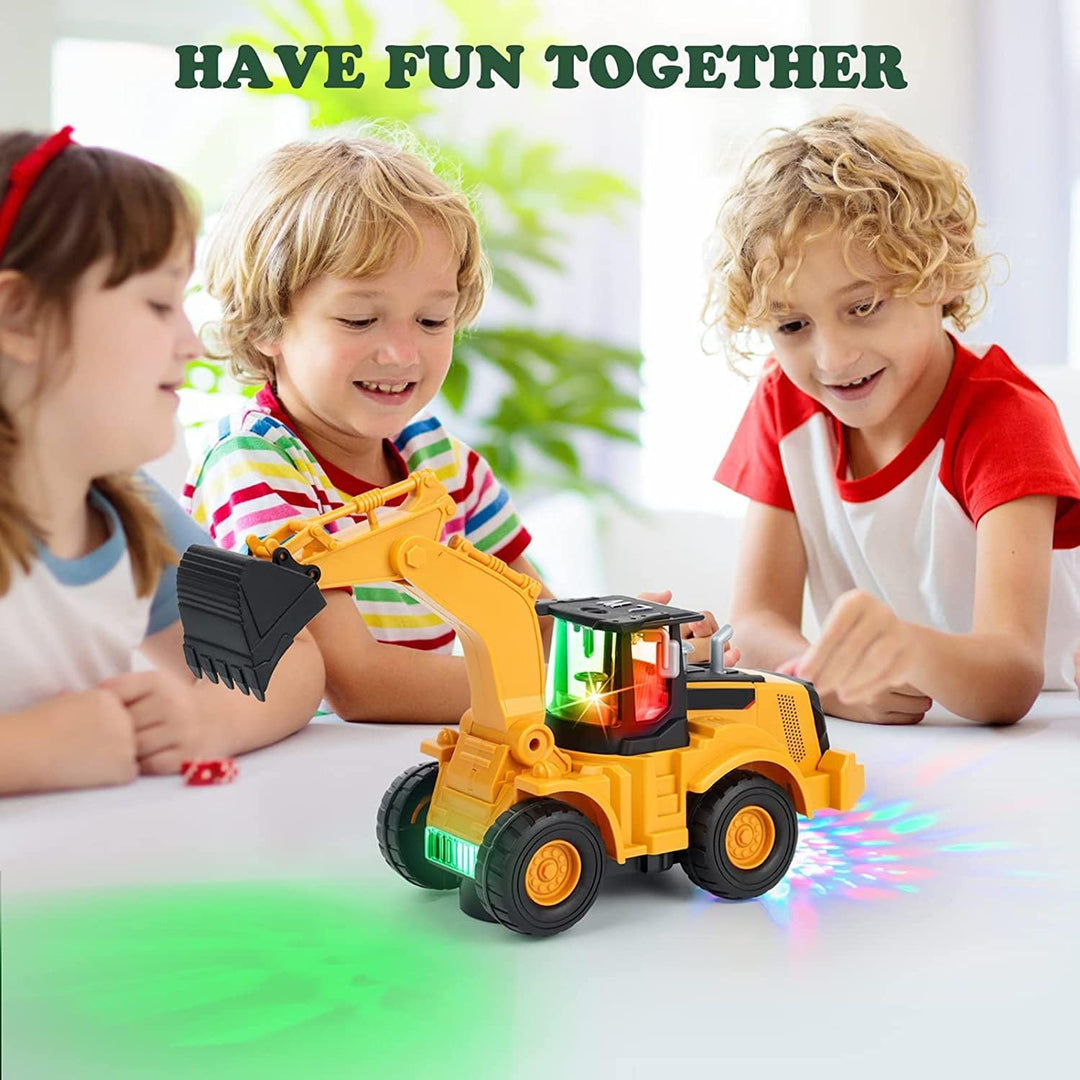 Bagger Spielzeug, Automatisches Gehen mit Sound und Licht Fahrzeug Baustellenfahrzeuge, Auto Kinders