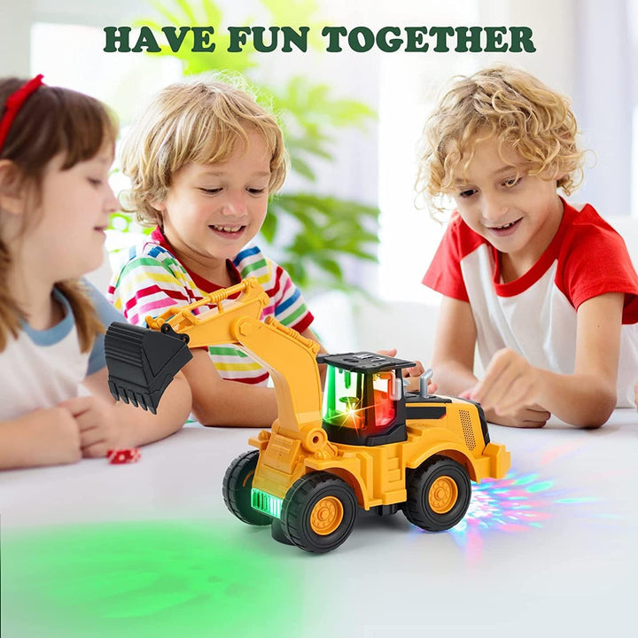 Bagger Spielzeug, Automatisches Gehen mit Sound und Licht Fahrzeug Baustellenfahrzeuge, Auto Kinders