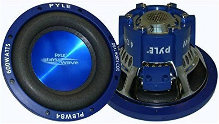 1 Pyle PLBW84 Blaue subwoofer Automobil von 300 watt rms e 600 watt max 8" 20 cm 200 mm tiefton Laut