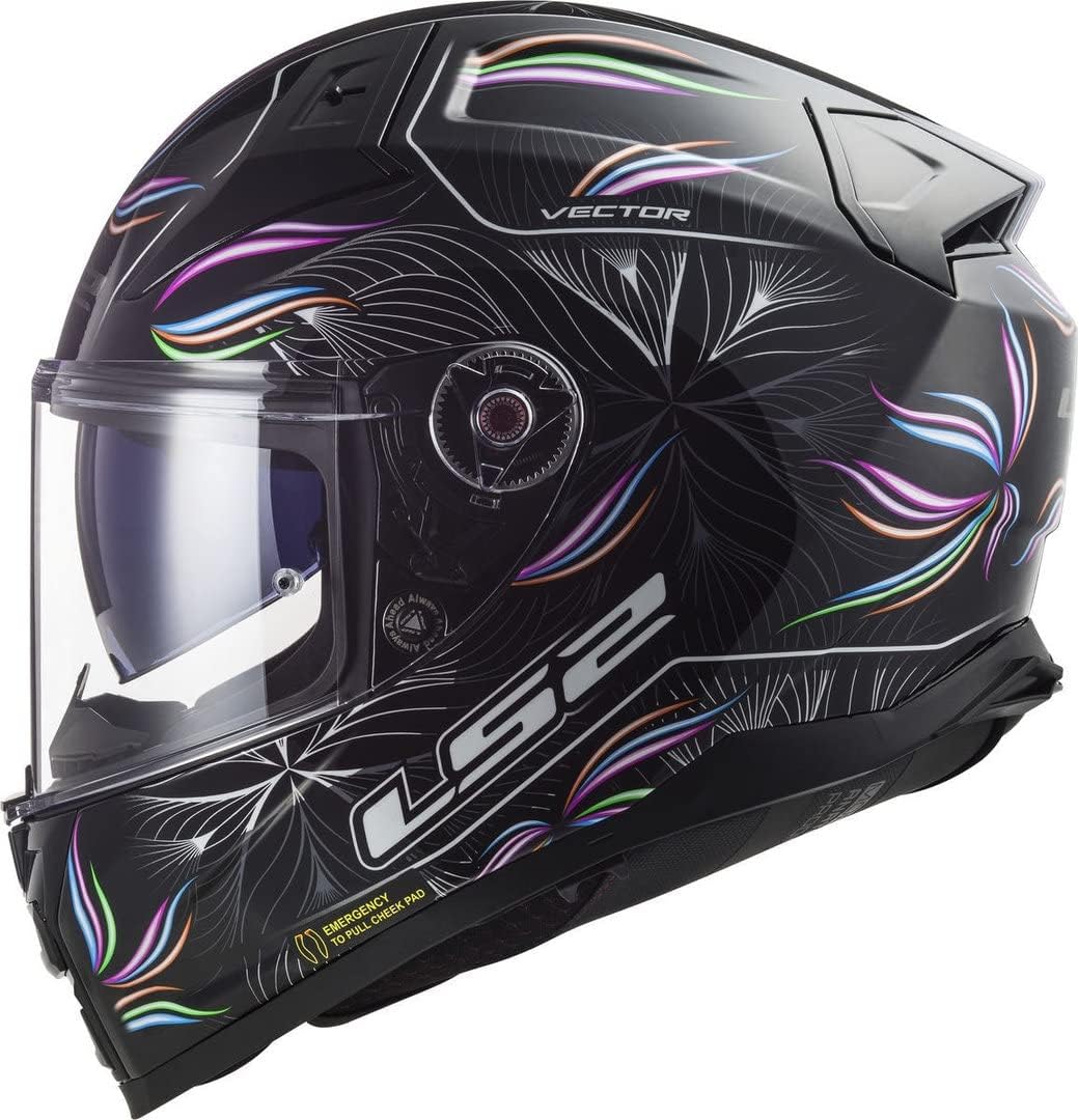 LS2, Integralhelme motorrad VECTOR II Tropical, black white M M black white, M black white